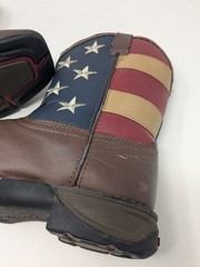 Durango Lil Rebel 8″ Cowboy Western Boots US Flag Kids 4 M DBT0160 4th Of July