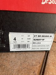 Converse Dr. Seuss green eggs & ham HTF EUC size 4 big kids/Compares to Womens 6