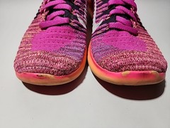 Nike Free RN Flyknit Shoes Youth 5Y Pink Running Athletic Sneakers 834363-601