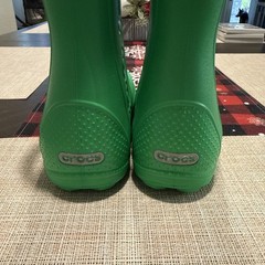 Crocs Rubber Boots Toddler Size J2 Green Gently Used Condition