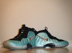 Nike Air Little Posite Pro Foamposite GS Island Green 644792-303 Blue 5.5 5.5Y