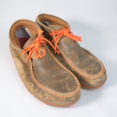 Twisted X Boots Brown Leather Chukka Driving Moc Ankle Bootie Suede Mens 12M