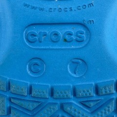 Crocs Flip Flop Strap Sandals Kids Size C7 Shark Camo Print Toddler Water Shoes