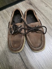 Sperry Intrepid Kids Leather Brown Boat Shoes Lace Up US 13M EU 31 UK 12.5