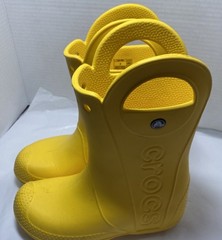 Crocs Kids Yellow Handle It Rain Boots US size 3 Kids EUC