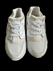 Nike Air Huarache Run TD Triple White Running Toddler 704950-110 Size 10C