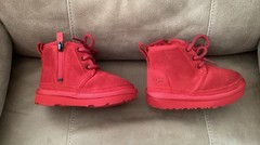 UGG T Neumel II Red Suede Ankle BOOTS ~ Toddler 7 ~ 1017320T
