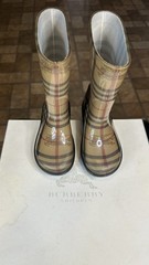 Burberry Kids Nova Check Rain Boots EU 27 / US 10C Made in Italy Plaid Rubber