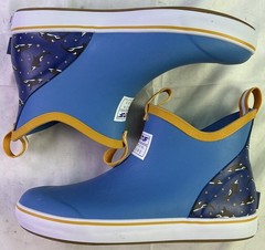 Xtratuf Kid’s Ankle Deck Boots-Light Blue/Whale Pattern-Size: 6