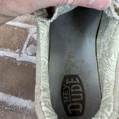 Hey Dude Wally Youth Basic Beige Slip On Comfort Shoes Kids Youth Size 4