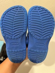 Crocs Classic Clogs Blue Kids Size 11C with Monkey Jibbitz Charm