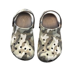 crocs youth size 2. Camouflage Print.