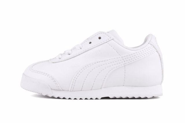 Little Kid’s Puma Roma Basic White/Light Grey (354260 14)