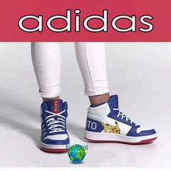 adidas KIDS POKEMON HOOPS 2.0 MID SIZE 6 SHOES/SNEAKERS FW3167 NEW
