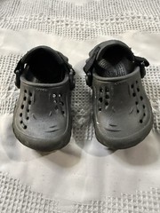 Crocs Unisex Toddler Echo Clog Size C4 Black Play Shoes For Kids Slip On