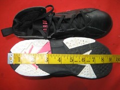 NIKE AIR JORDAN 7 RETRO HYPER BLACK & PINK 442961-018 SNEAKERS SHOES 3Y , EU 35