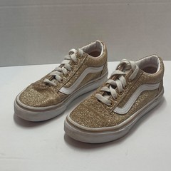 VANS Gold Glitter Unisex Kids Sneakers Lace Up US 13 Model 508731