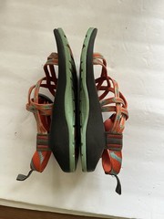 Chaco ZX1 Ecotread Slingback Strap Sandal Orange/Turquoise J180270 Kids Size 2