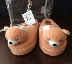 teddy bear bath slippers in original package old storestock