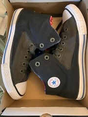 Converse Kids SIZE 6 All Star High Street 658063F Black White Red Blue SEQUOIA