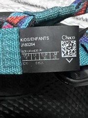 Chaco ZX1 Ecotread Teal Multicolor Performance Sandals Kids Size 5 J180264