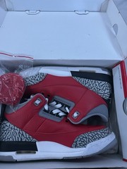 Jordan Air Jordan 3 Retro SE (GS) 6.5Y Red/Gray Low Top Leather CQ0488-600