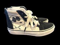 Vans X Peanuts SK8-Hi Snoopy & Woodstock Joe Cool ~ Black & White ~ Kids’ Size 3