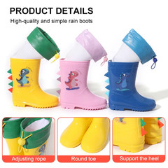 Customizable Children’S Rain Boots with Removable Fleece Inserts for Warmth Are