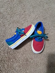 Vans Off The Wall Lace Up Multicolor Skateboard Shoes 721356 Kids Size US 12.0