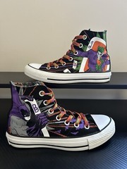 SIZE 3Y WOMENS SZ 5 CONVERSE CHUCK TAYLOR DC COMIC BATMAN HI TOP MINT CONDITION