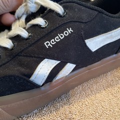 Reebok Classics Black White – Size 3 Kids Sneakers Shoes
