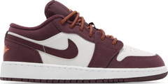 Nike Air Jordan 1 Low GS Night Maroon Red White Orange 553560-068 5.5Y Women’s 7