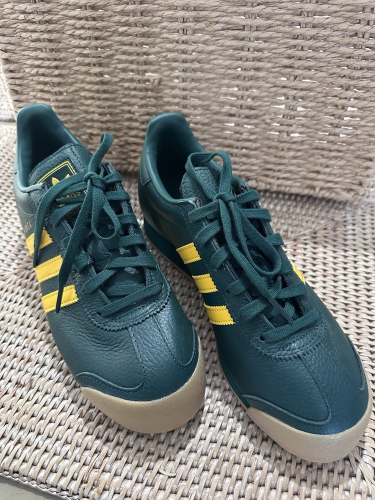 ADIDAS Samoa J ‚Collegiate Green Bold Gold IF7145 Youth Unisex Size 5.5