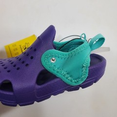 NWT Joybees Kids Creek Sandal Clogs Violet Teal C5 Slip On Water Shoe Heel Strap