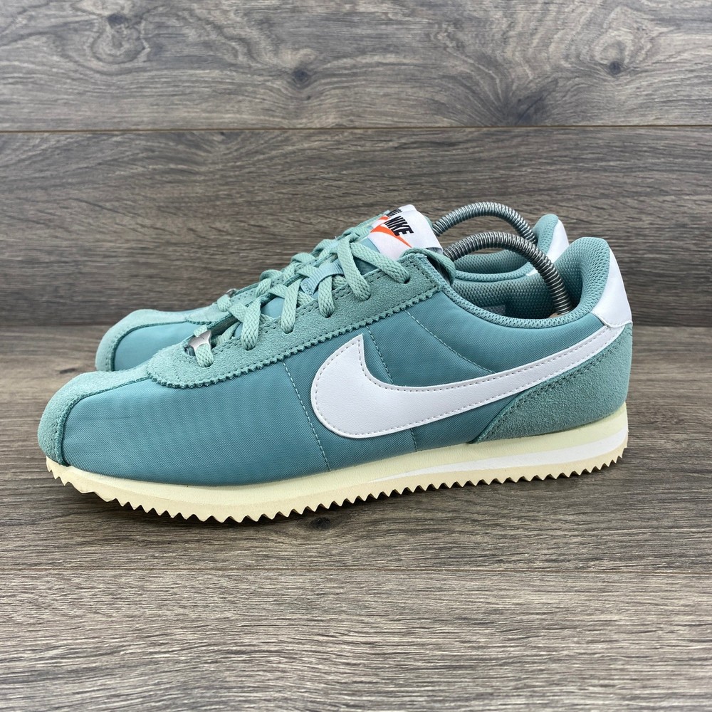 Nike Cortez Teal White Sail Nylon Suede Retro Sneakers IH765 Youth 6 Y