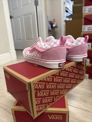 Vans Knu Skool Checkerboard Pink White VN000D2T2W0 Size 7Y Kids