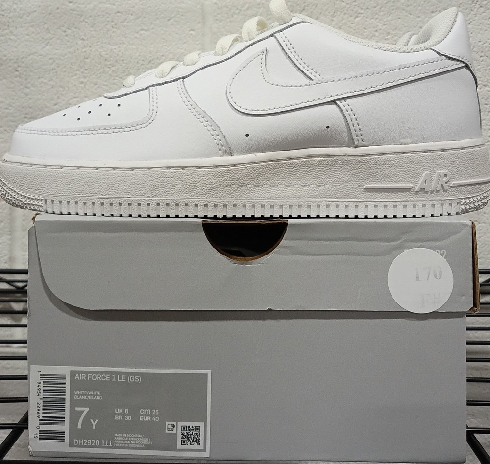 Big Kid’s Nike Air Force 1 LE White/White (GS) (DH2920 111) – 7