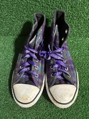 Converse Chuck Taylor All Star Flannel Plaid High Hi Top Sneakers Junior US Sz3