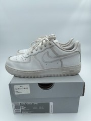 Nike Air Force 1 Low Triple White Shoes Sneakers af1 314193-117 Youth 2Y