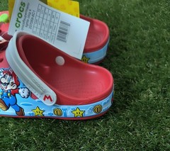 Crocs Super Mario Lights Clog K Unisex Kids Light-Up Red Blue White C11