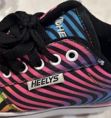 Healy’s Pro 20 Prints In Black Rainbow Tide Zebra Built In Wheels Youth Size 2
