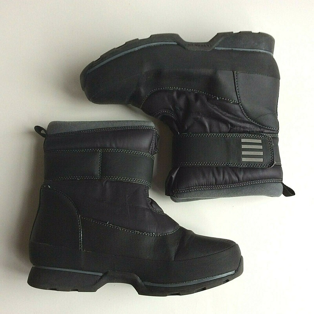 Lands End Youth Size 5m Waterproof Insulated Boot Black Hook and Loop Strap