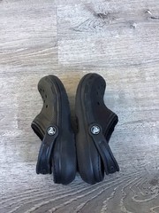 Crocs Youth/Kids Black Lined Classic Clogs Size J1 Comfort Shoes