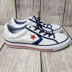 Converse STAR PLAYER OX Unisex Kids Sneaker White Blue Red US Size 7 264720C