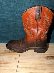 Kids Work Hog Ariat Wide Square Toe Boot Size US 2