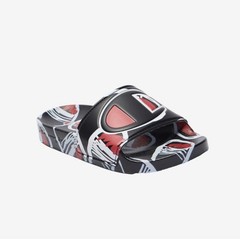 NIB Champion IPO Comic Slides Sz 5 Black / White / Red