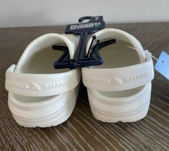 Rugged Shark Swivel Strap EVA Clogs Sandals Pearl White Toddler Unisex Sz 7