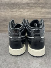 Air Jordan 1 Mid Metallic Silver Sneakers Kids Size 6Y GS FZ3938-001