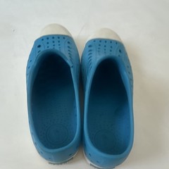 Native Kids US 3 Blue/White Low Top Slip-On Casual Shoes Round Toe