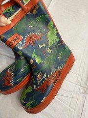 Lone Cone Dinosaur Rain Boots Toddler Size 9 Waterproof Rubber Dino Print